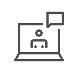 Business people icon outline and linear symbol.	
