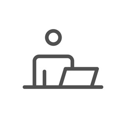 Business people icon outline and linear symbol.	
