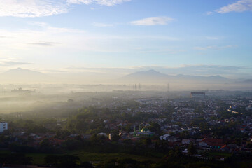 morning clouds over the village