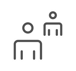 Business people icon outline and linear symbol.	
