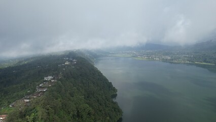 Bali, Indonesia - November 12, 2022: The Scenery of Munduk area at North Bali