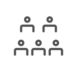 Business people icon outline and linear symbol.	
