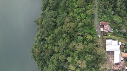 Bali, Indonesia - November 12, 2022: The Scenery of Munduk area at North Bali