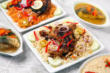Freshly cooked Chicken with Biryani Rice