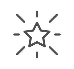 Star icon outline and linear symbol.	
