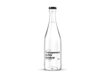 Transparent Water Bottle Glass Mockup