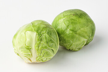 cabbage, mini cabbage, small cabbage, baby cabbage isolated on white background