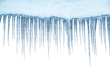 Icicles, isolated from the background, isolated object.