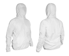 Ultra Light Rainproof Windbreaker Jacket isolated on white background with clipping path