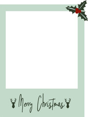 Merry Christmas mistletoe polaroid