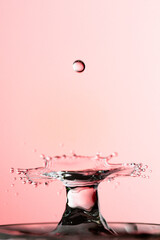 Water Drop Splash with Ripples on water surface