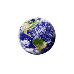Planet earth. Globe. Isolated. Transparent background.