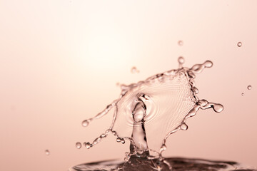 Water Drop Splash with Ripples on water surface