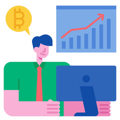 cryptocurrency flat icon
