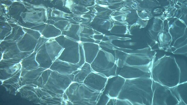 Swimming pool reflections in slow motion