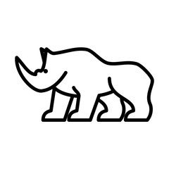 Rhinoceros Icon Logo Design Vector Template Illustration Sign And Symbol Pixels Perfect
