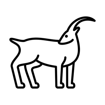 Goat Icon Logo Design Vector Template Illustration Sign And Symbol Pixels Perfect