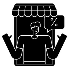 marketplaces glyph icon