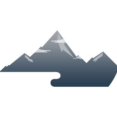 mountain with a simple design