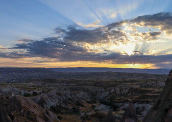 Balloon flight in Cappadocia in Turkey. High quality photo