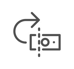 Tax icon outline and linear symbol.	
