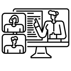 elearning line icon