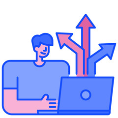 opportunity blue line icon