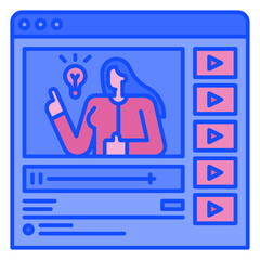 tutorial blue line icon