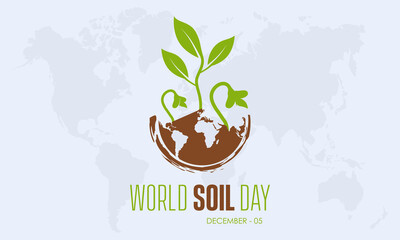 Vector illustration design concept of World Soil Day observed on December 5