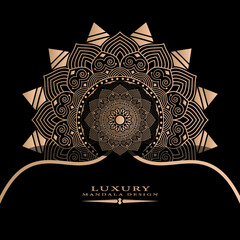 A luxury Mandala design in gold