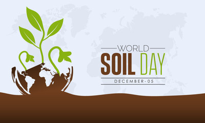 Vector illustration design concept of World Soil Day observed on December 5