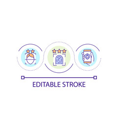 Fingerprint protection loop concept icon. Personal identification. Biometric login data. Cybersecurity abstract idea thin line illustration. Isolated outline drawing. Editable stroke. Arial font used