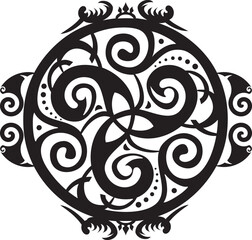 Symbole celtique - Nœud celtique et cercle du Triskelion - Trinité - Géométrie sacrée - Énergie - Roue