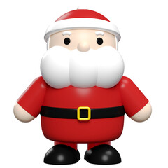 3D Santa Claus rendering for Christmas Santa character model