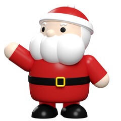 3D Santa Claus rendering for Christmas Santa character model