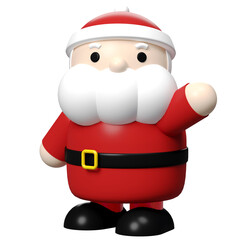 3D Santa Claus rendering for Christmas Santa character model