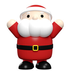 3D Santa Claus rendering for Christmas Santa character model