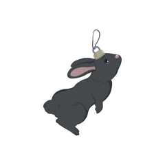 christmas toy black rabbit