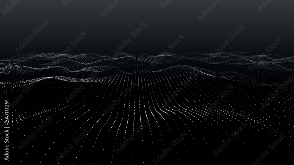 Poster abstract futuristic background. big data visualization. network connection. data transfer. 3d render