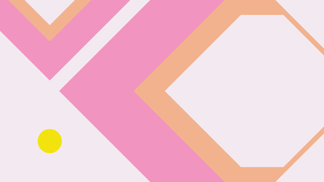 Background texture with different geometric pattern for poster cover design. Vector banner template in pink color scheme