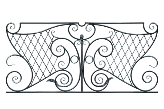 Wrought fence of the balcony, gallery.