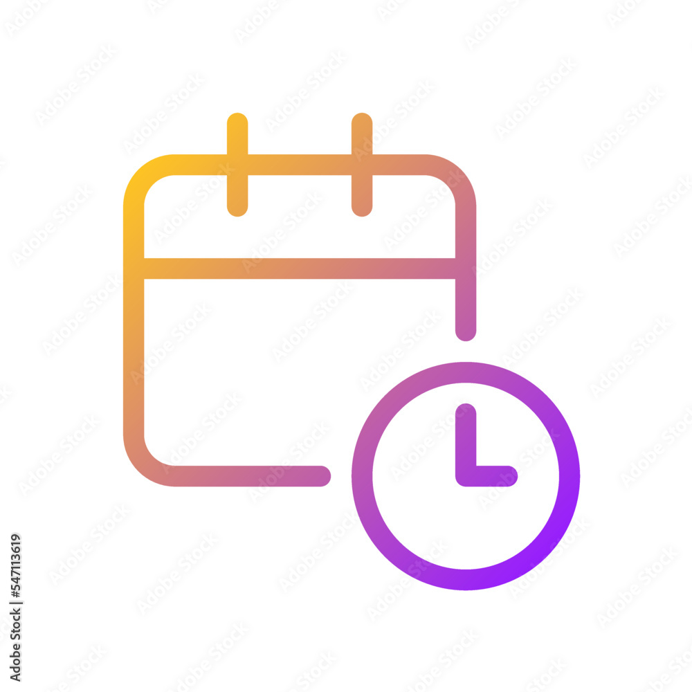 Poster calendar online pixel perfect gradient linear ui icon. schedule events. business and personal planne