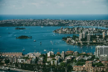 Papier Peint photo autocollant Ville sur leau Belle vue sur la ville depuis la Sydney Eye Tower