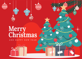 Gifts under christmas tree