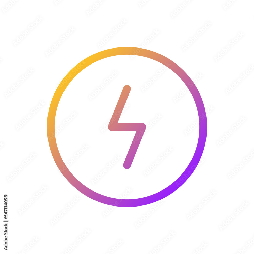 Poster dangerous current pixel perfect gradient linear ui icon. electrical power. awareness for customers. 