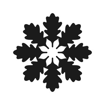 recommend clip art: Radial Oak Leaves Circle Shape Icon