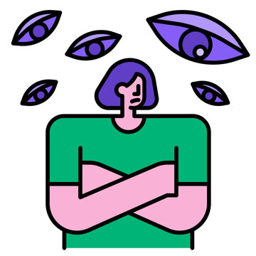 paranoia line icon