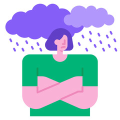 depression flat icon