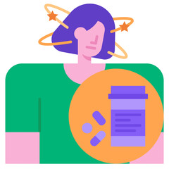 recreational drugs flat icon