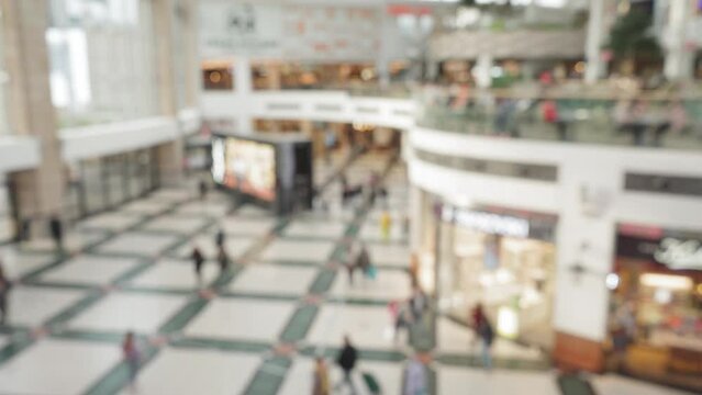 Blurred Shopping Mall, a Lot of People in Blur Supermarket, Defocused Market, Crowd in Shopping Centre, Blurry Grocery, Busy Hyper Market, Warehouse